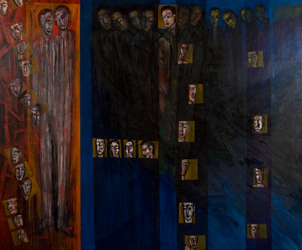 Passports and Visas, by Ricky Romain (2002/2003, oil on canvas, 205cm x 169cm, £3000).